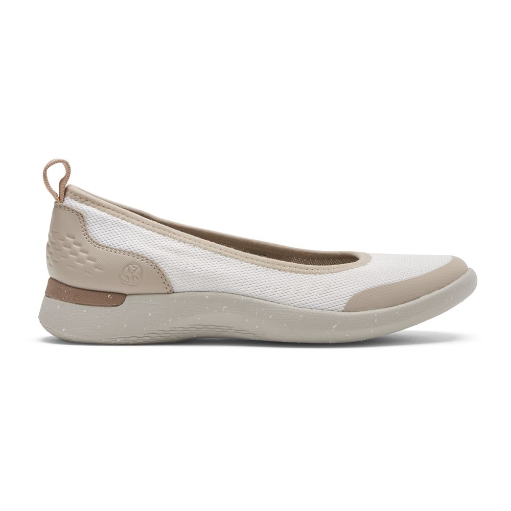 Sapatos Bailarinas Rockport Truflex Fly Knit Senhora - Branco ( 645-STICNO )